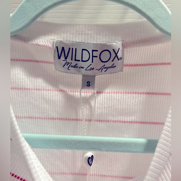 Wildfox | Simple Stripe Keaton Tank | Clean White & Red Stripe - Picture 4 of 5